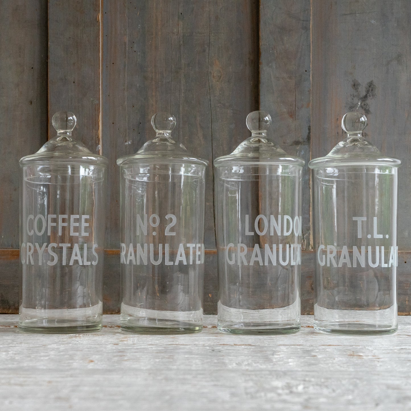 Fabulous Vintage Etched Glass Storage Jar