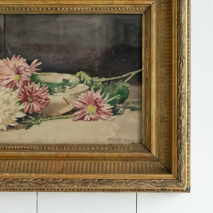 Framed Floral Watercolour Painting