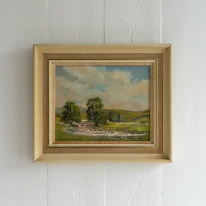 Framed  oil on Board Rural Scene of Cattle