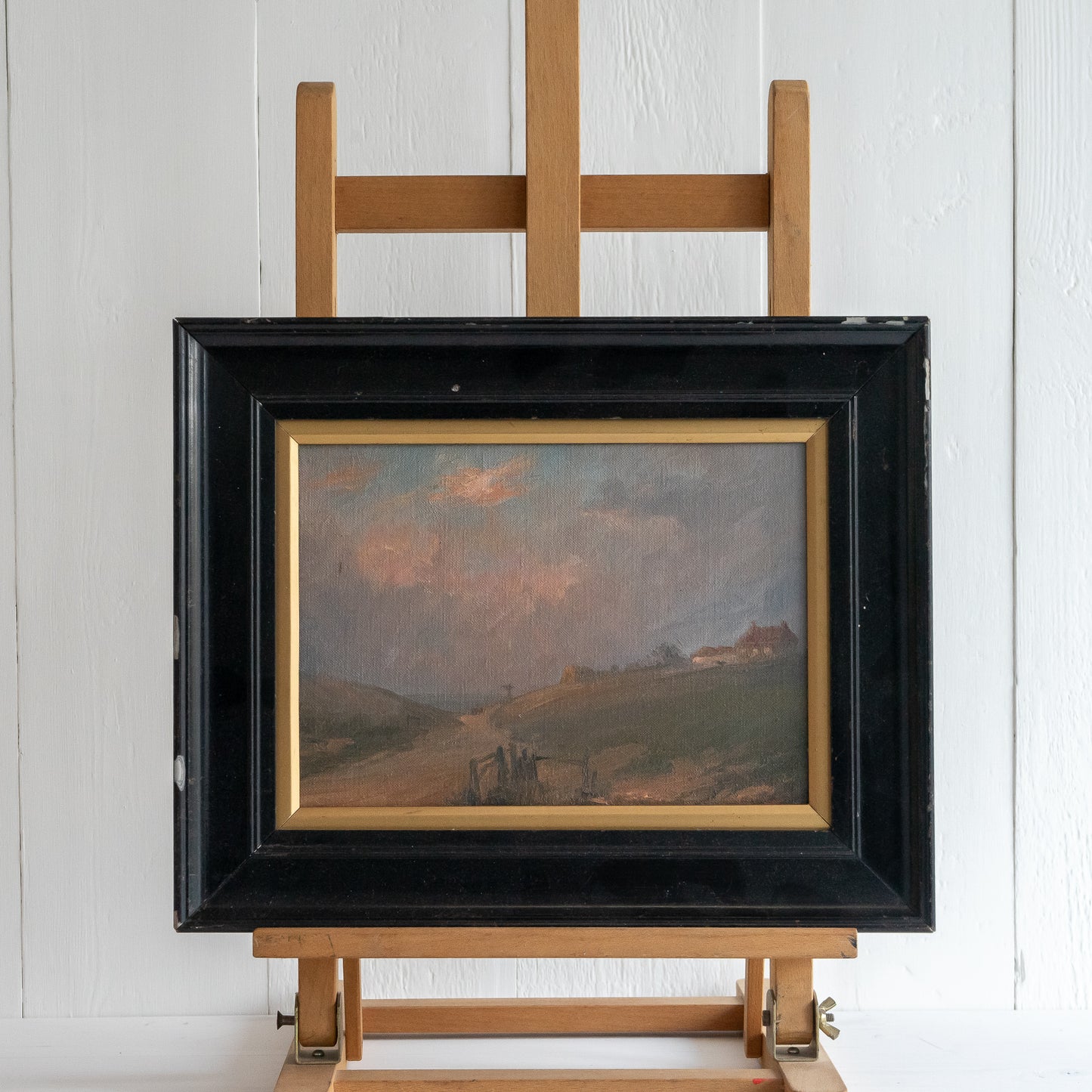 Framed Oil Painting of a Country & Coastal Scene