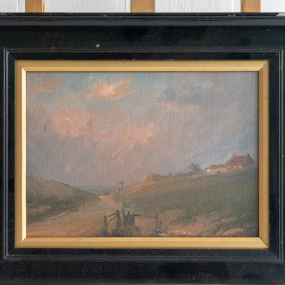 Framed Oil Painting of a Country & Coastal Scene