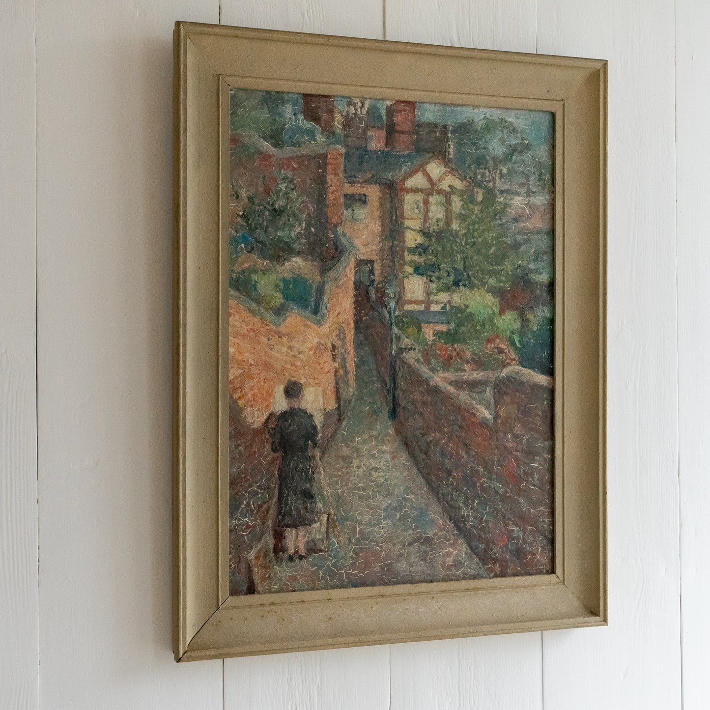Framed Painting of an Artist Painting a Street Scene