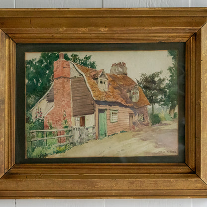 Framed Watercolour Painting of a Country Cottage