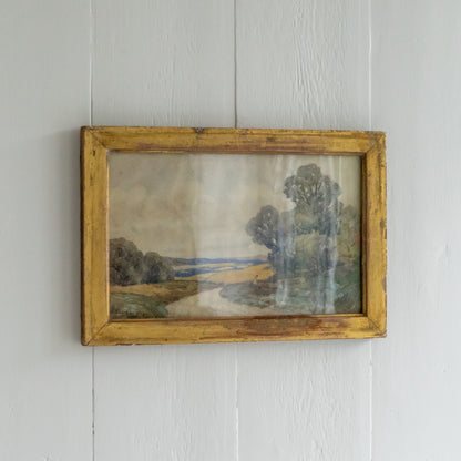 Framed Watercolour Rural Landscape