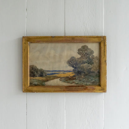 Framed Watercolour Rural Landscape