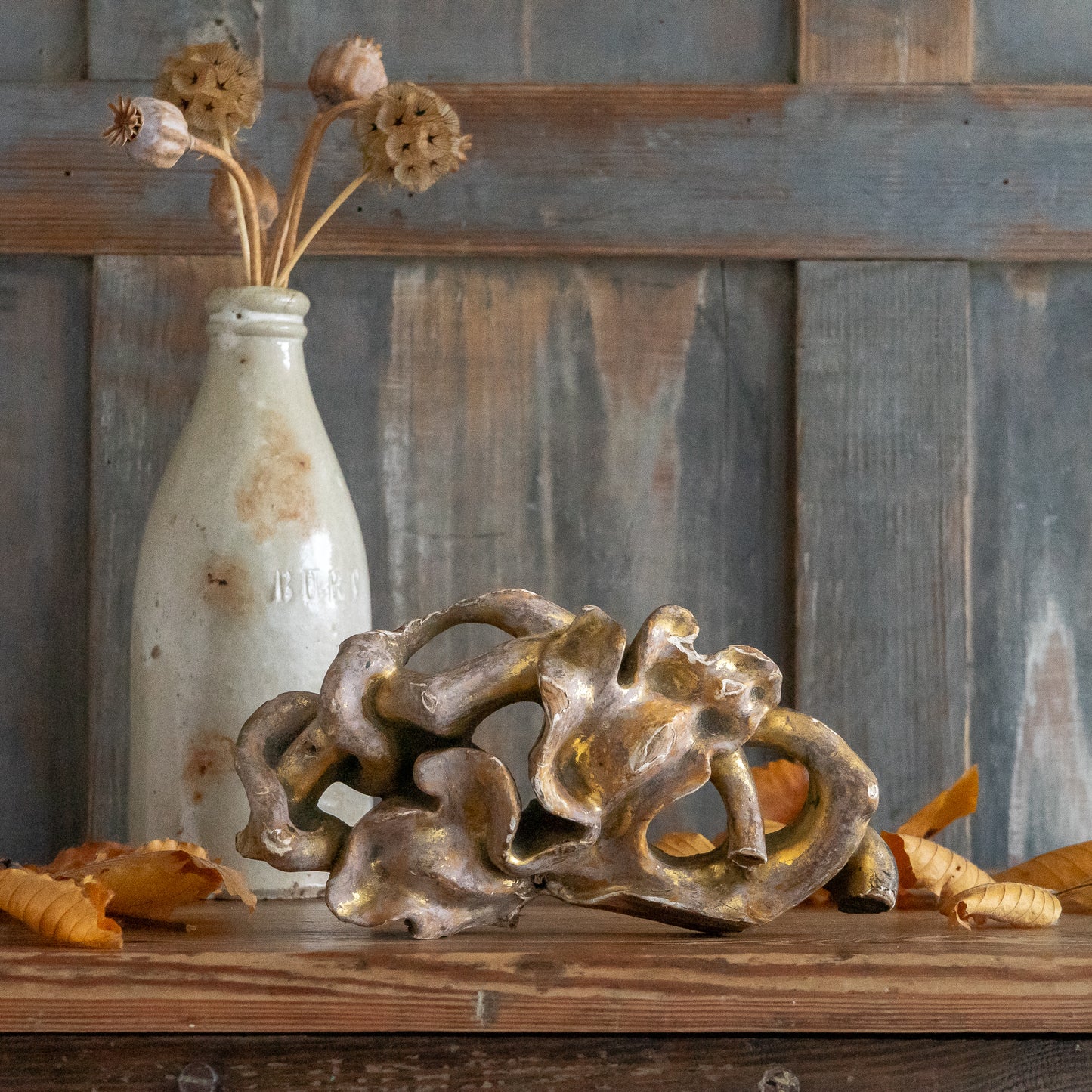 Gilded Wooden Fragment