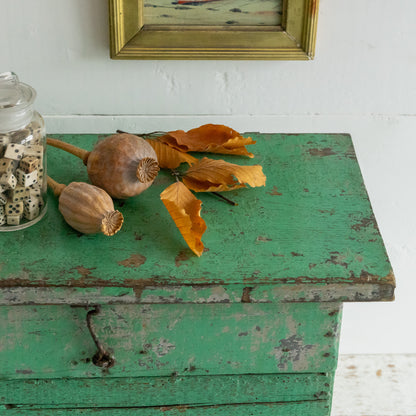 Green Painted Flip Top Stool
