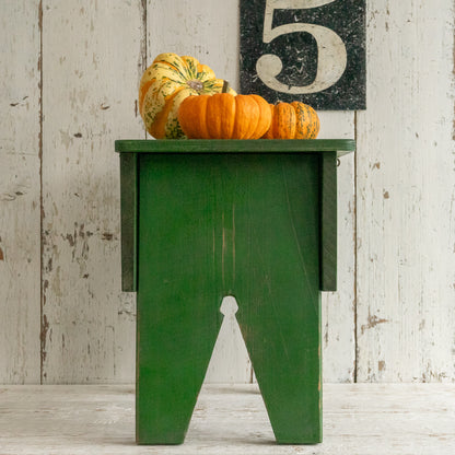 Green Painted Flip Top Stool