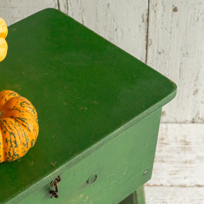 Green Painted Flip Top Stool