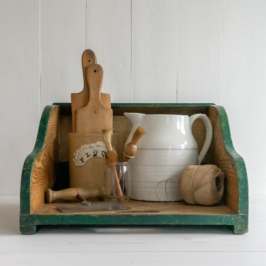 Green Painted Rustic French Wash Box