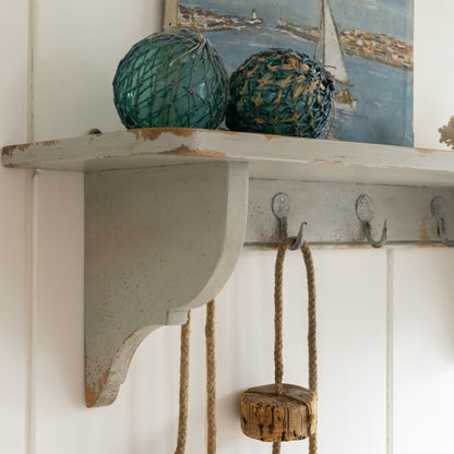 Grey Painted French Game Shelf