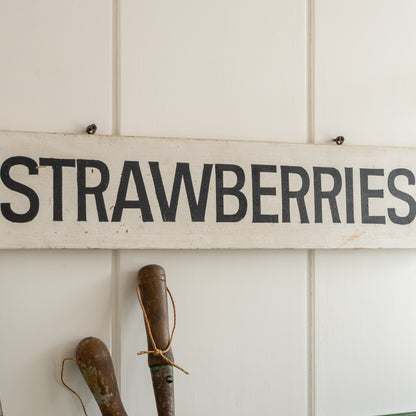 Hand Painted Strawberries Sign