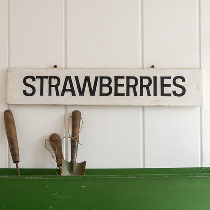 Hand Painted Strawberries Sign