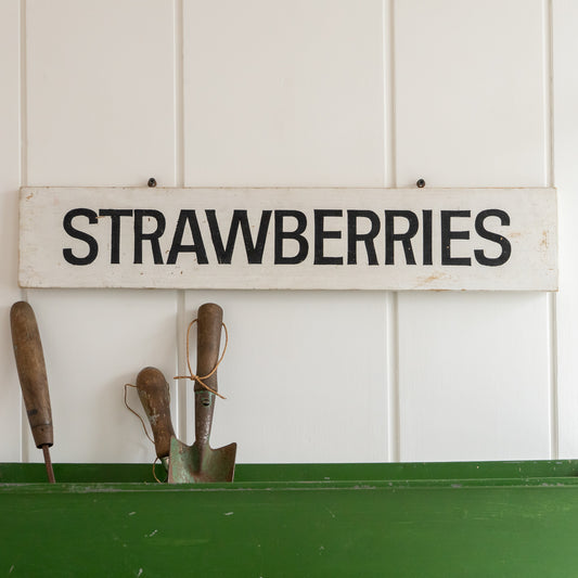 Hand Painted Strawberries Sign