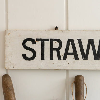 Hand Painted Strawberries Sign