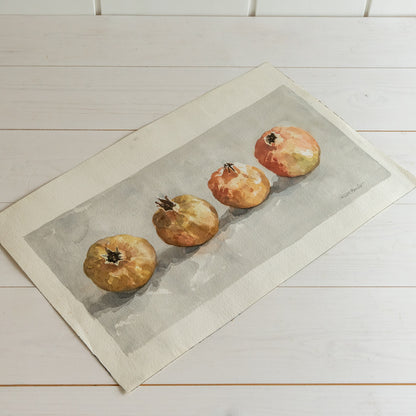 Keith Banks Watercolour Painting of Pomegranates