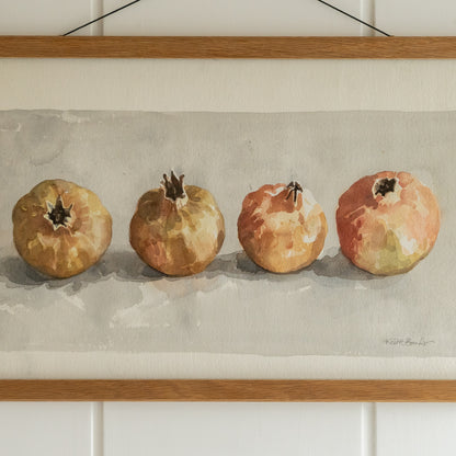 Keith Banks Watercolour Painting of Pomegranates