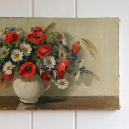 Large French Floral Oil painting