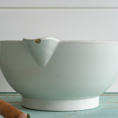 Large Ironstone Lipped Dairy Bowl