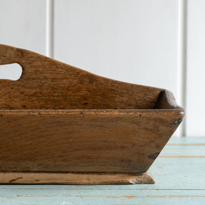 Large Mahogany Cutlery Tray Caddy