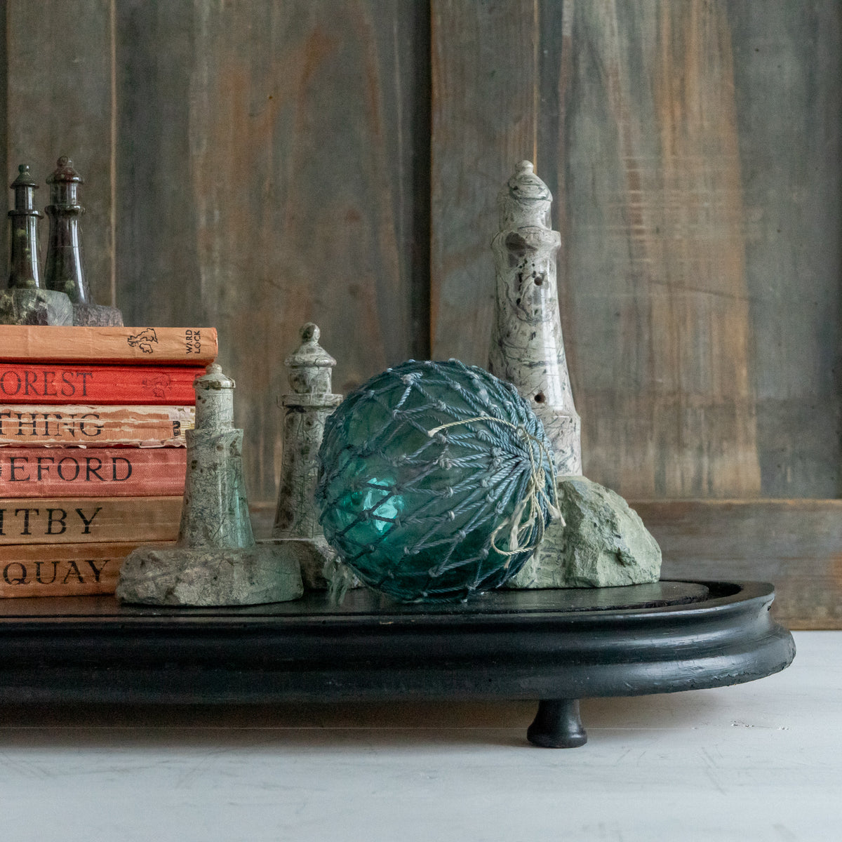 Large Oval Ebonised Dome Base