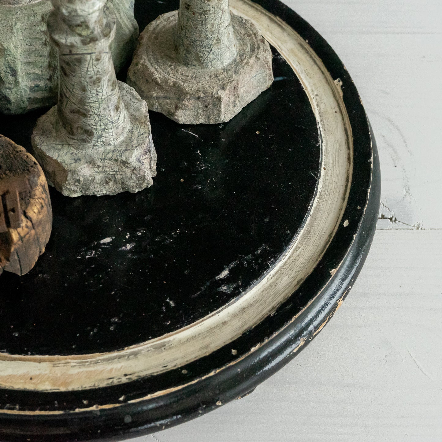 Large Round Ebonised Dome Base