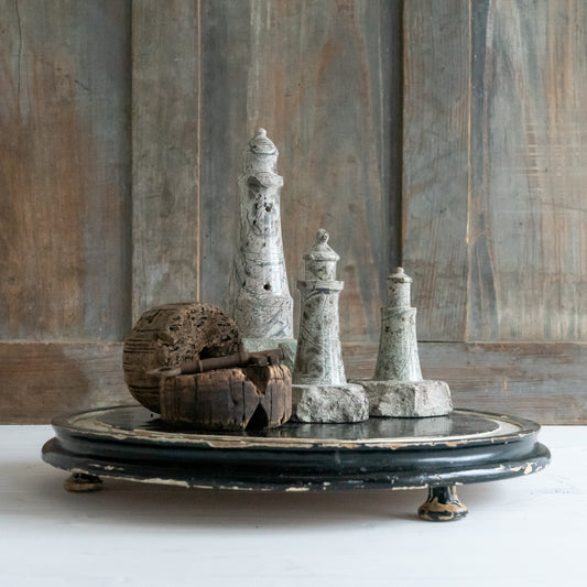 Large Round Ebonised Dome Base