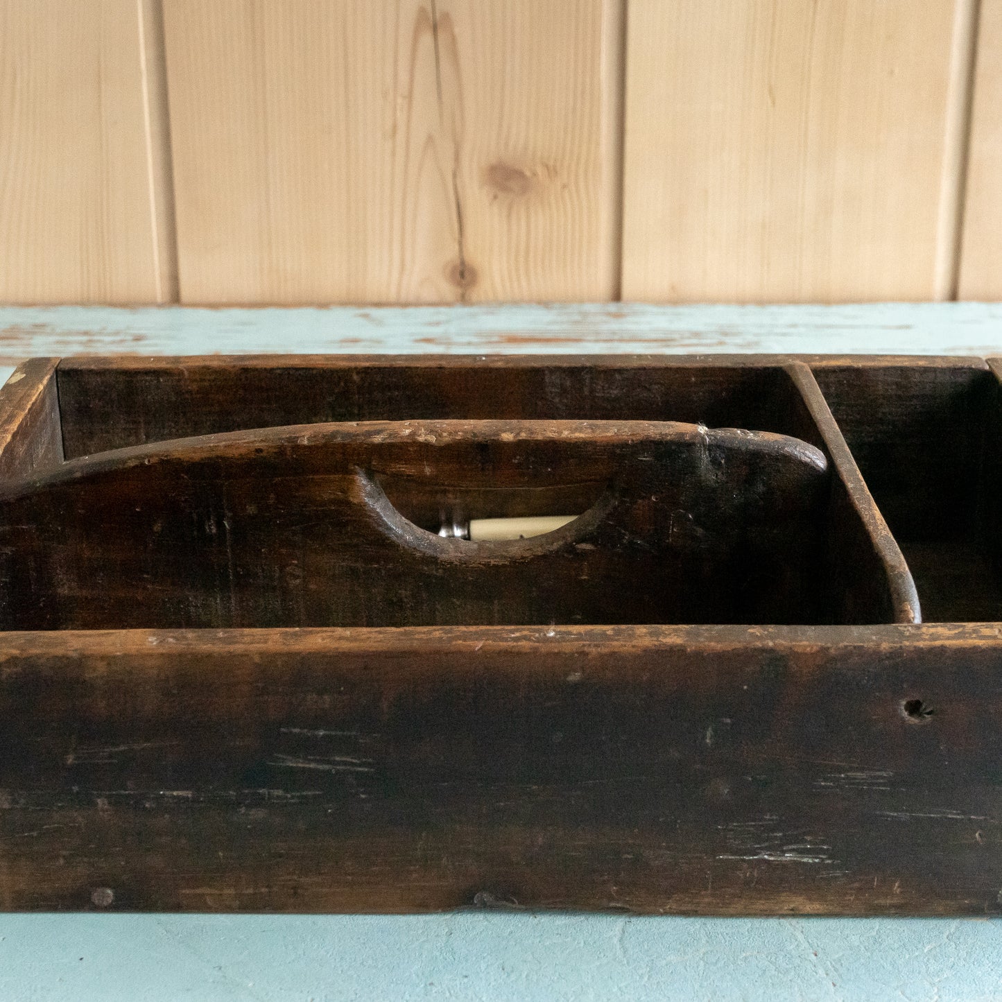 Large Rustic Cutlery Tray