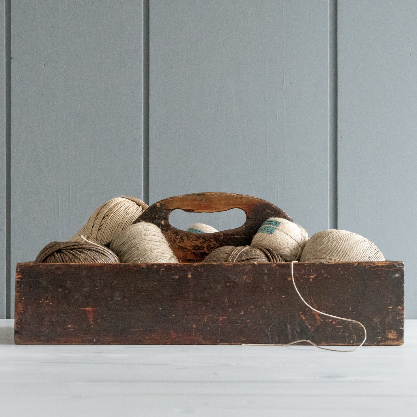 Large Rustic Cutlery Tray Caddy