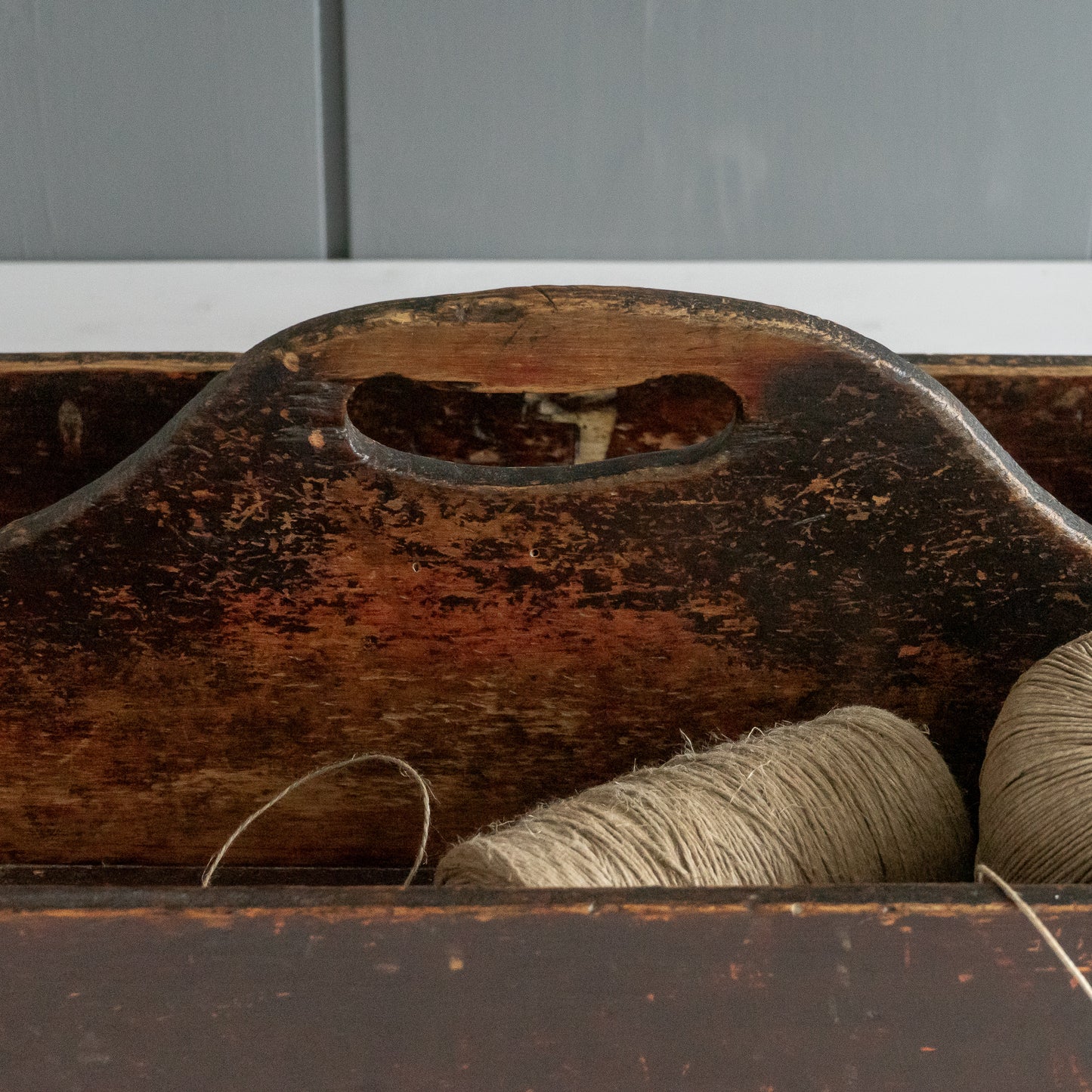 Large Rustic Cutlery Tray Caddy