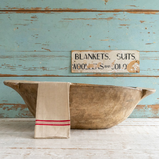 Large Rustic Dough Bowl