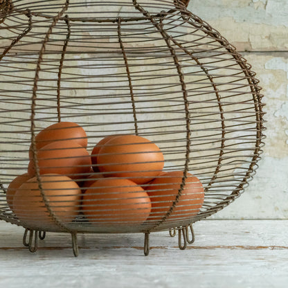 Large Rustic Wire Egg Basket