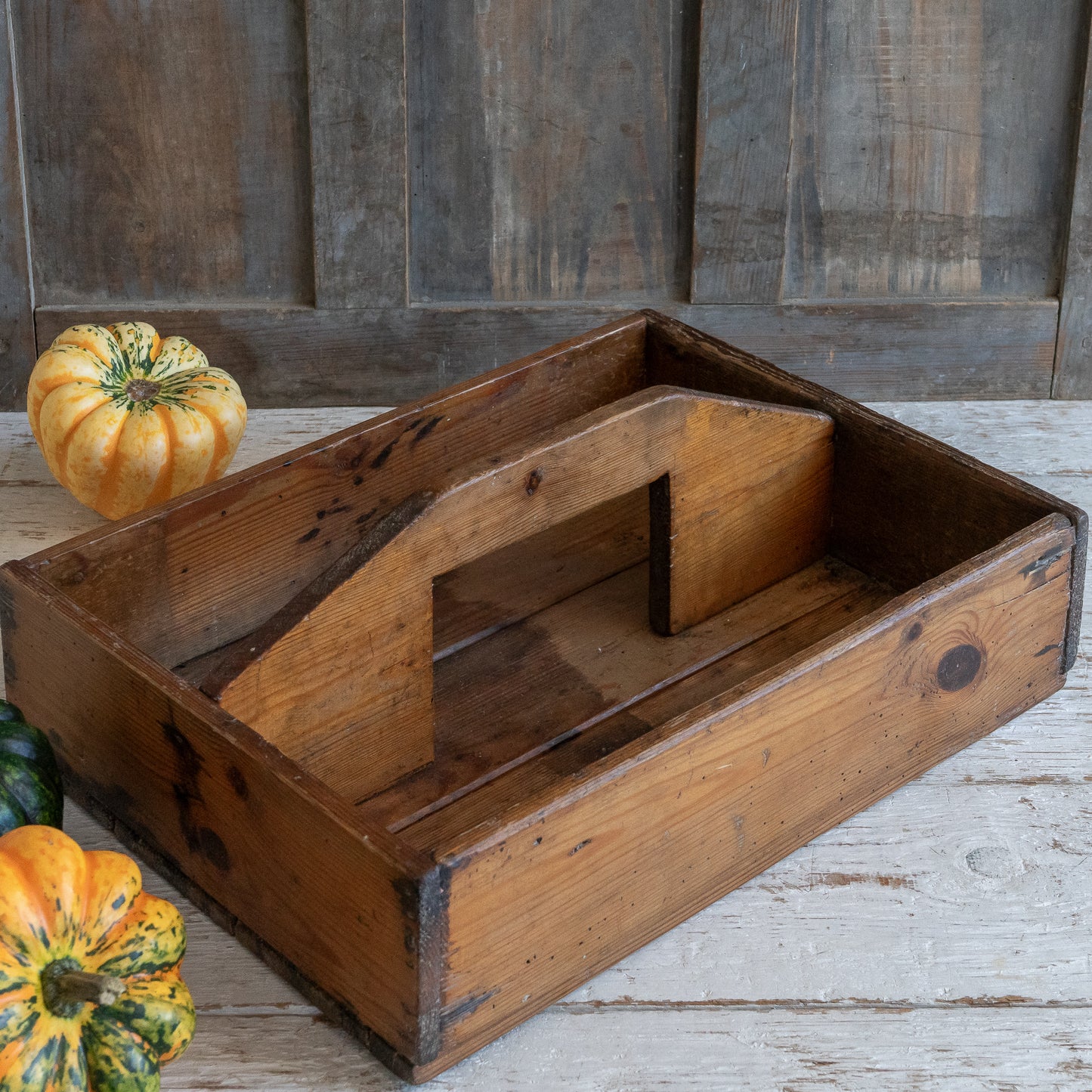 Large Rustic Wooden Caddy