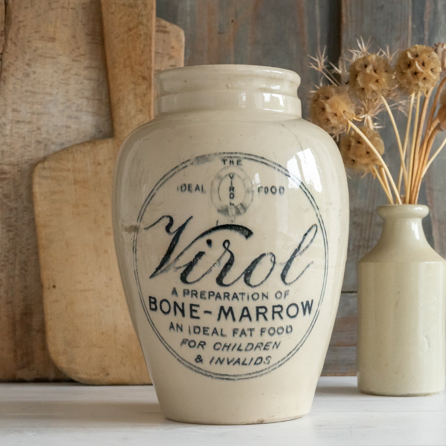 Ex Large Vintage VIROL Shop Display Jar