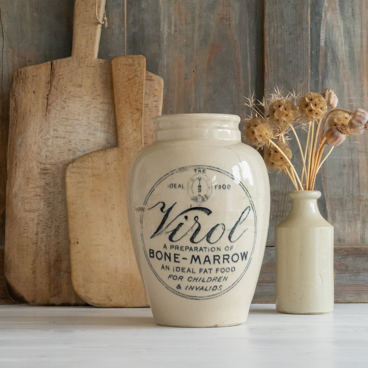 Ex Large Vintage VIROL Shop Display Jar