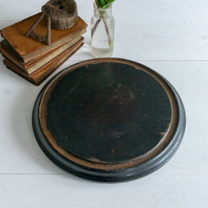 Large Vintage Ebondised Round Dome Base