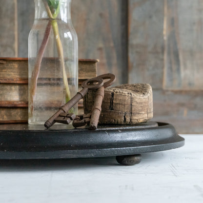 Large Vintage Ebondised Round Dome Base