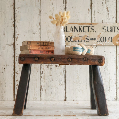 Leather Topped Stool
