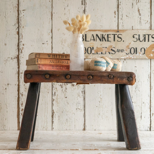 Leather Topped Stool