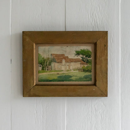 Little Vintage Watercolour Painting of a Water Mill