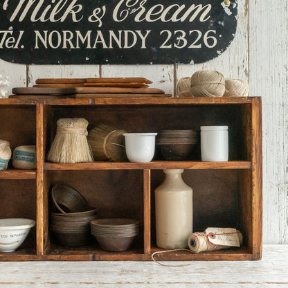 Long Rustic Pigeon Hole Shelf