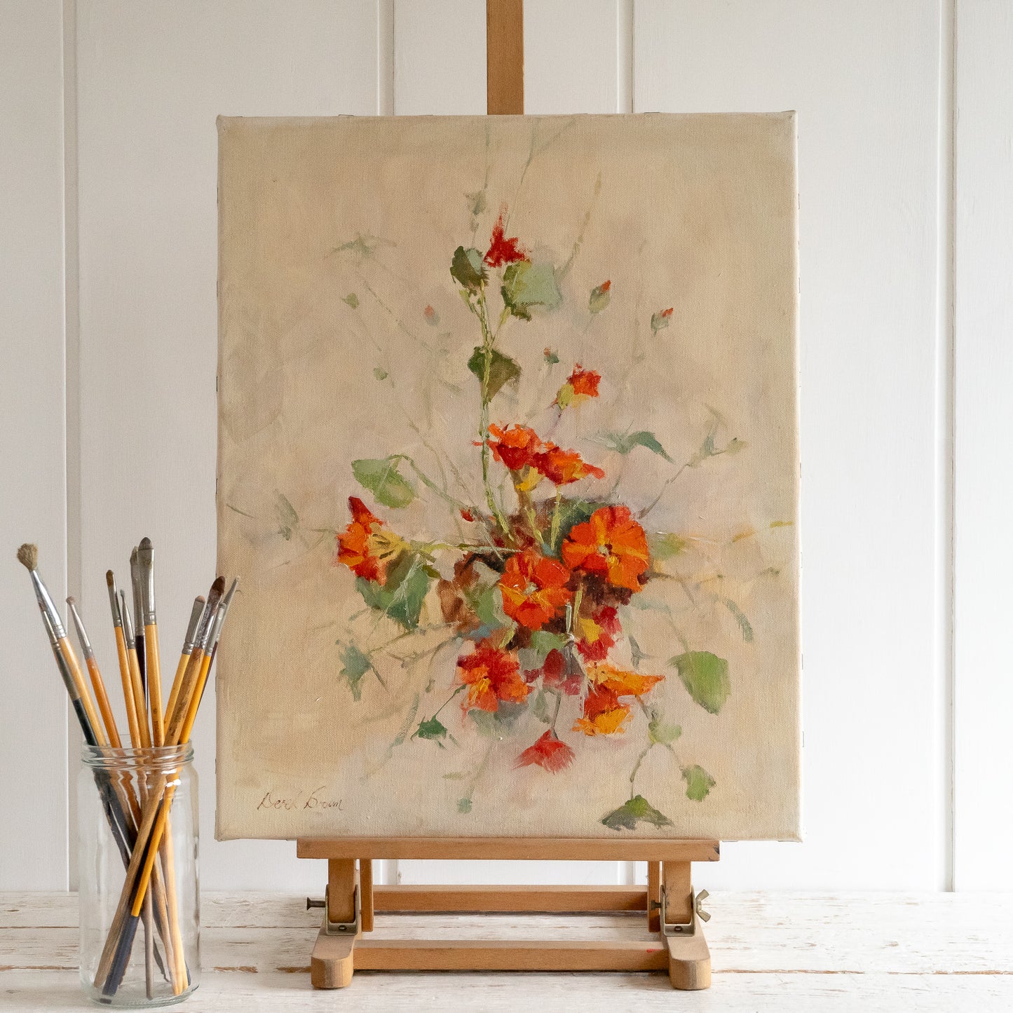 Nasturtium Oil Painting