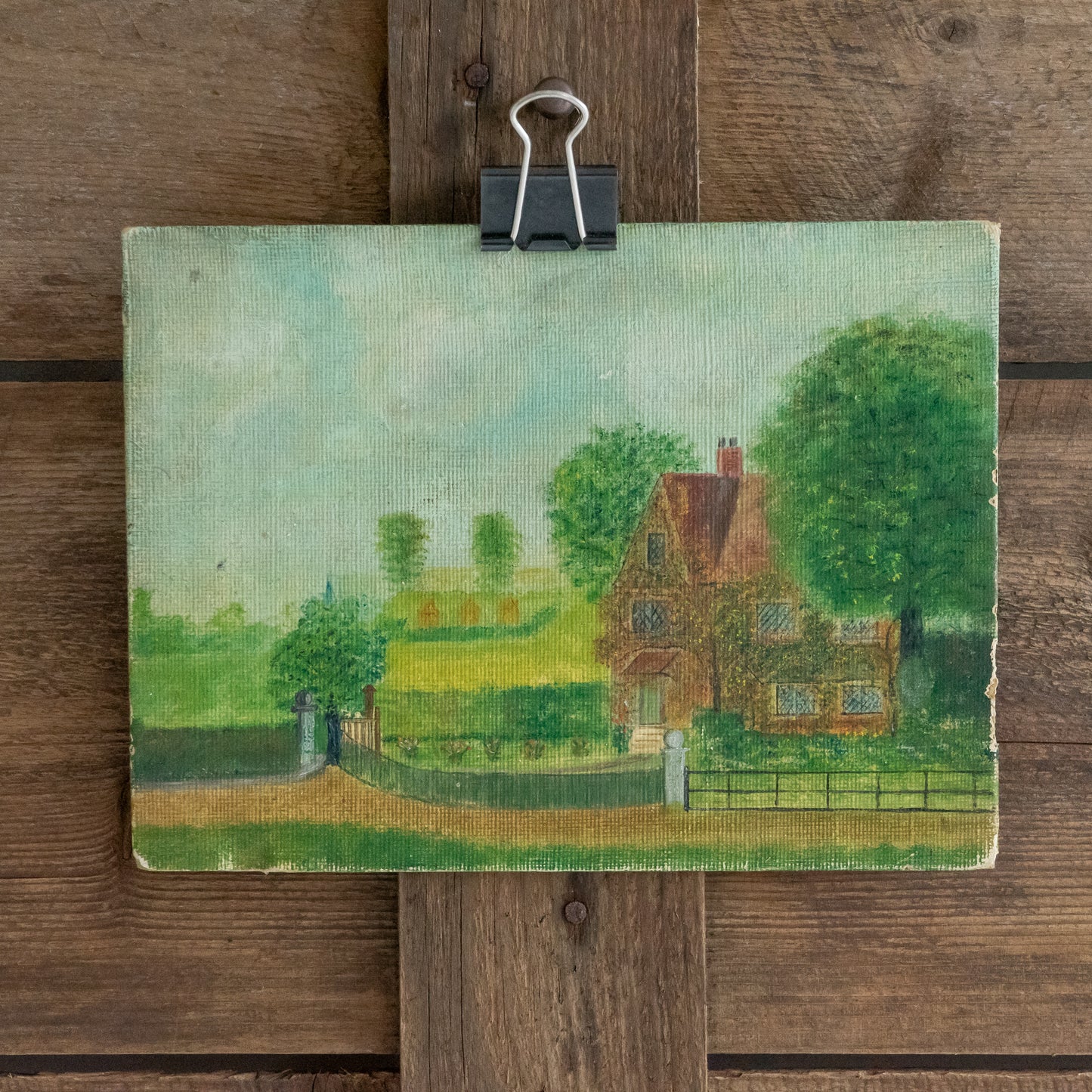 Cute Little Painting of a Lodge House