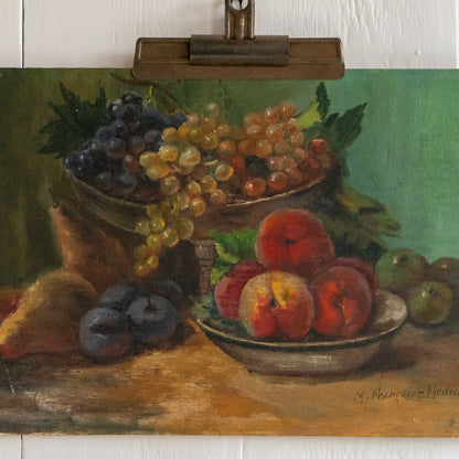Oil on Board Still Life Painting of Fruit
