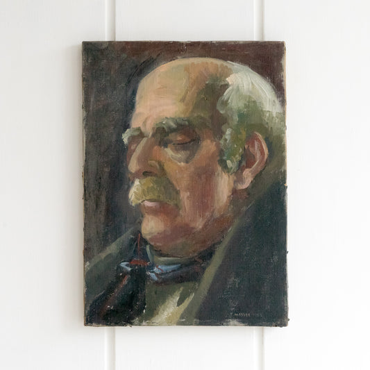 Oil on Canvas Portrait Painting of an Older Gentleman