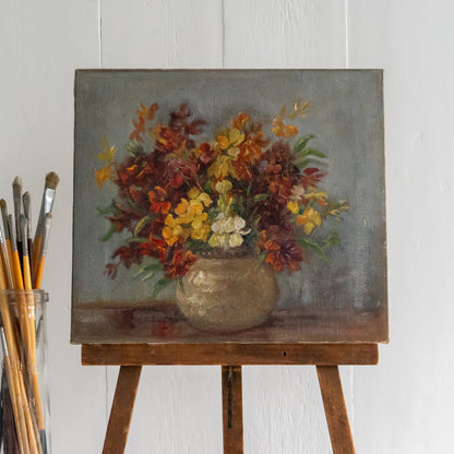 Oil Painting of Wallflowers
