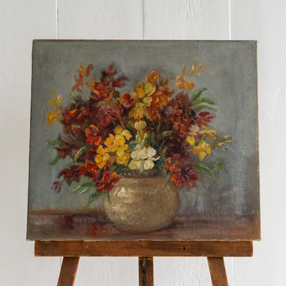 Oil Painting of Wallflowers