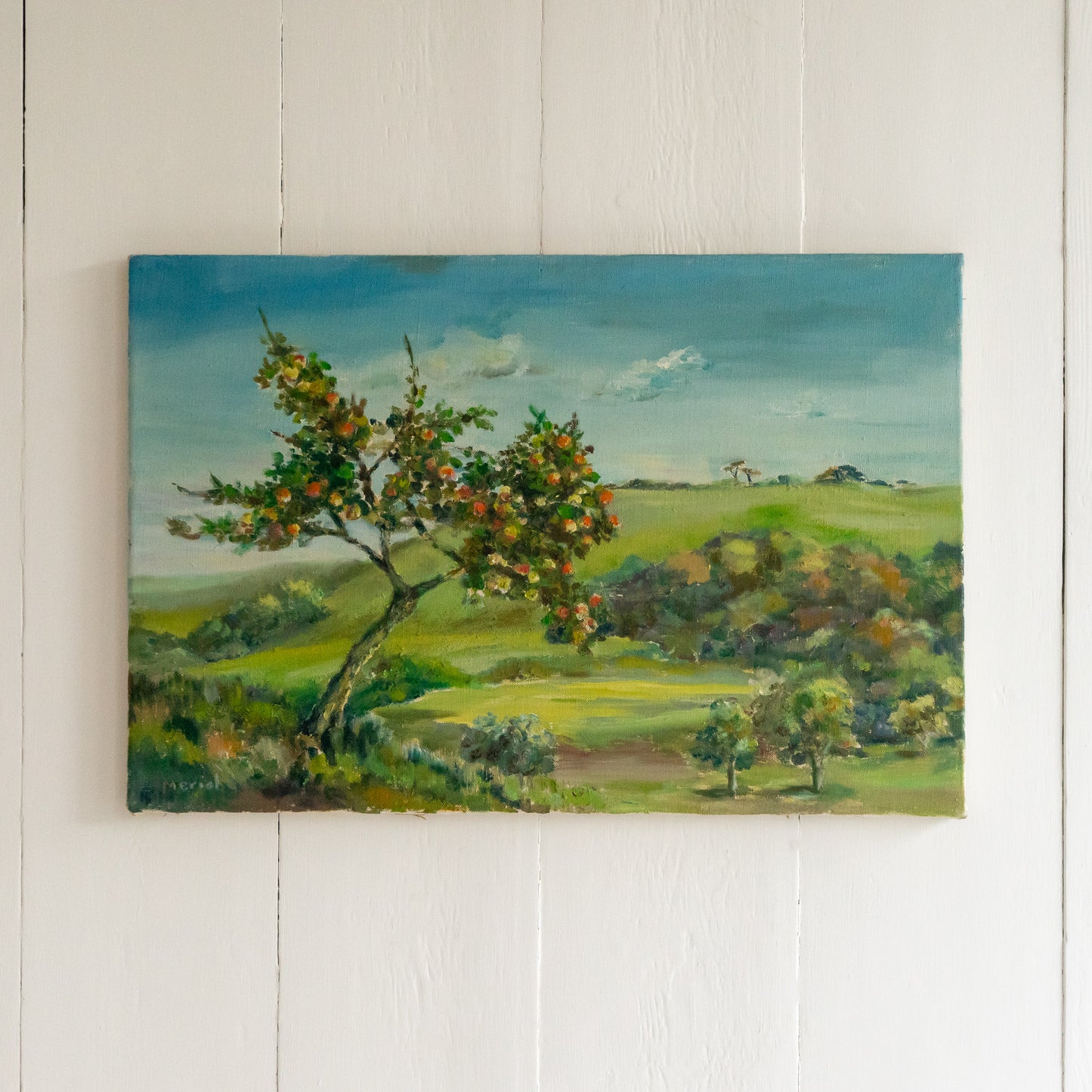 Oil Painting of a Fruit Tree