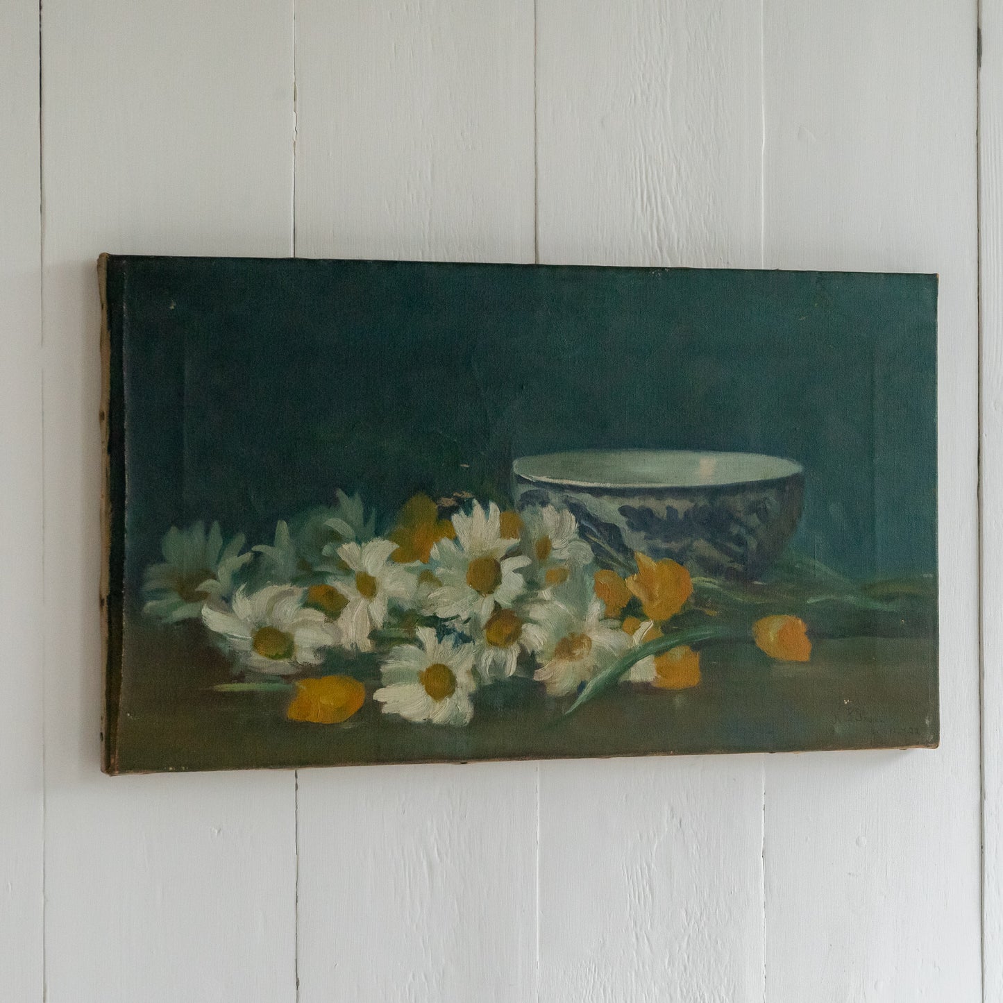 Oil Painting of Daisies