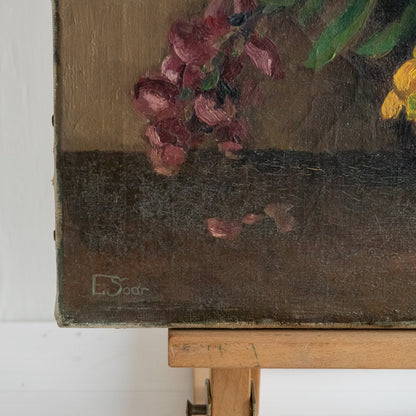 Oil Painting of Wallflowers